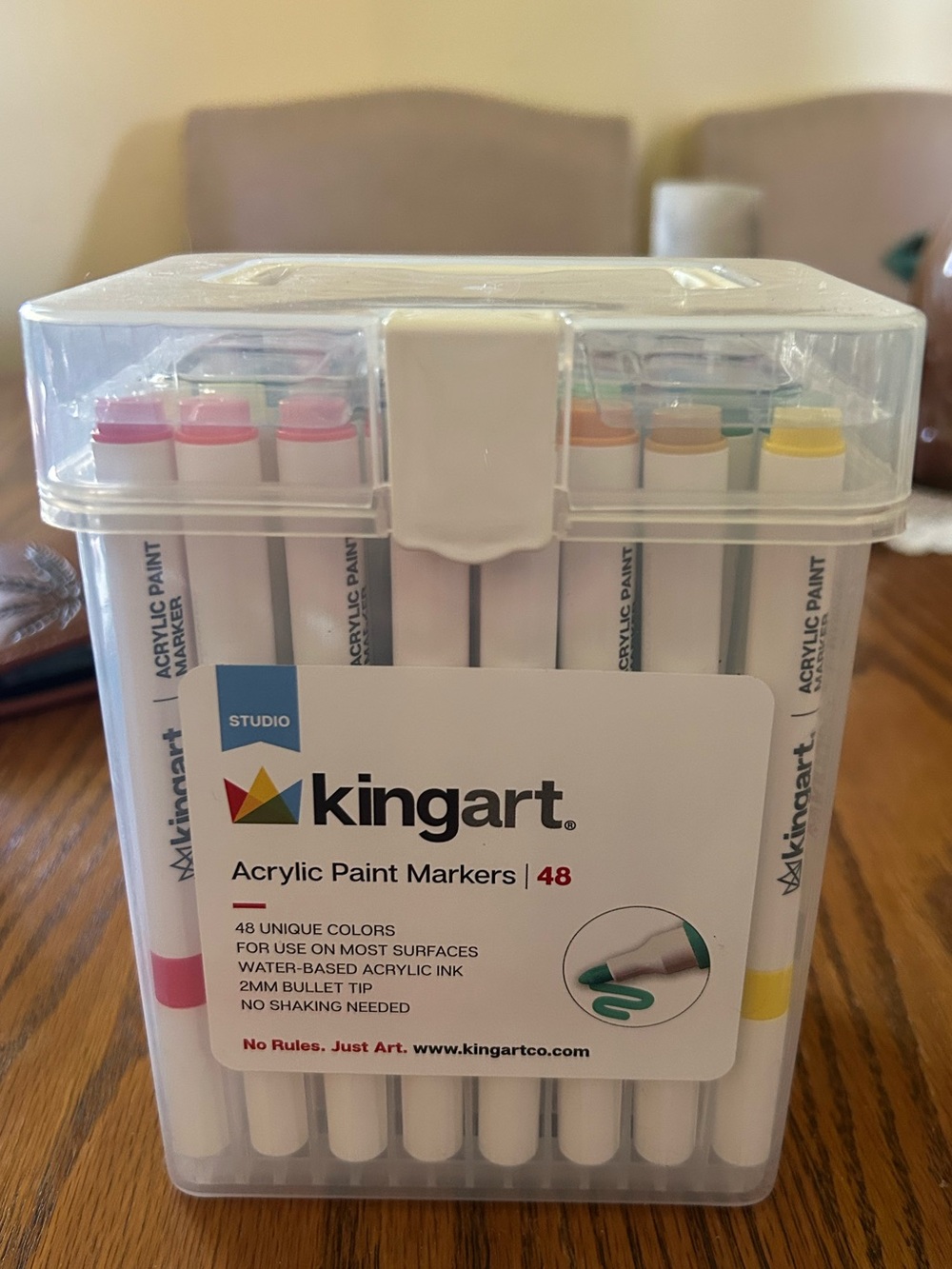 Kingart Acrylic Paint Markers - Set of 48
